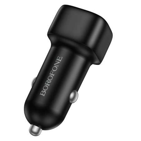 Automobilinis įkroviklis Borofone BZ34B 38W USB-C/USB-A juodas