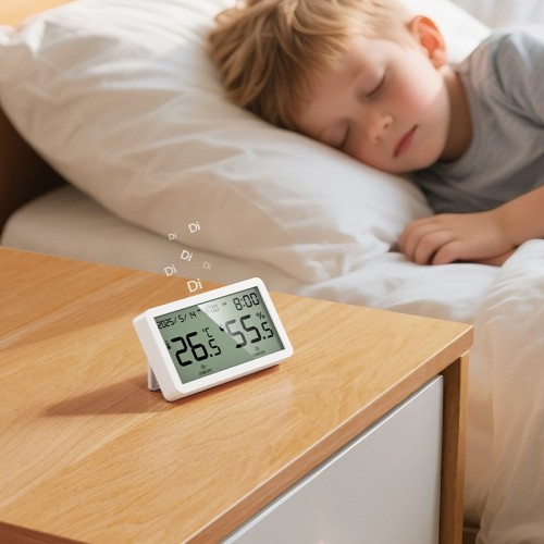 Elektroninis laikrodis su higrotermometru Hoco HX42 baltas