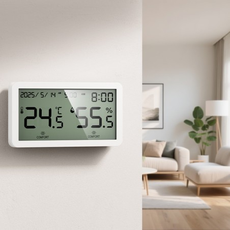 Elektroninis laikrodis su higrotermometru Hoco HX42 baltas