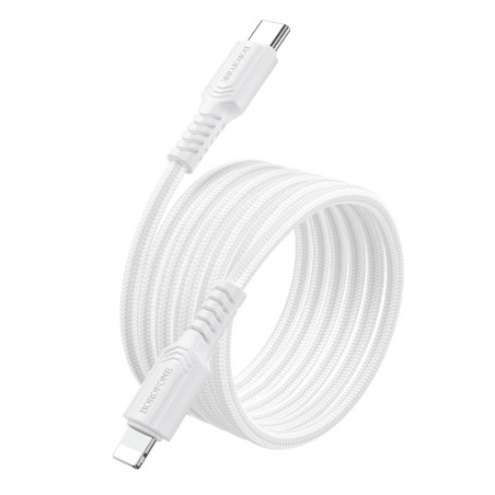 USB kabelis Borofone BX116 USB-C to Lightning 1.0m baltas