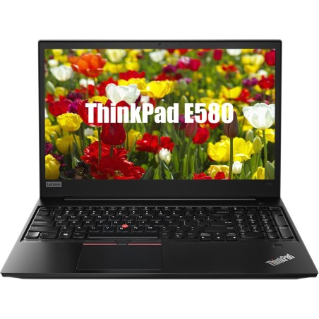 Lenovo ThinkPad E580 15.6", Intel Core i7-8550U, 8GB, 256GB SSD, Windows, Juodas