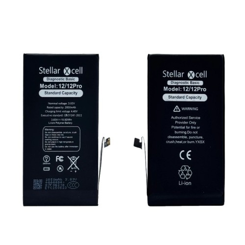 Akumuliatorius StellarXcell Diagnostic Apple iPhone 12/12 Pro 2815mAh (Standart Capacity + HQ Copy BMS)
