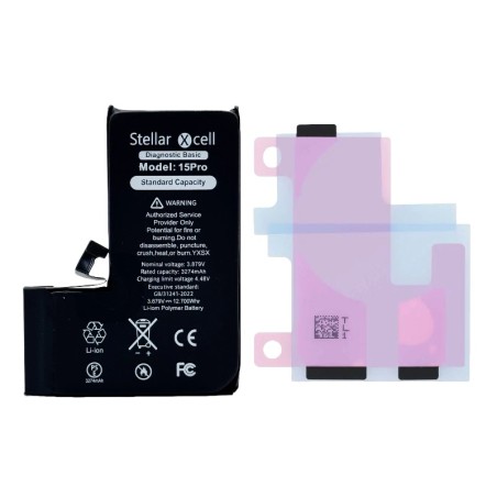 Akumuliatorius StellarXcell Diagnostic Apple iPhone 15 Pro 3274mAh (Standart Capacity + HQ Copy BMS)
