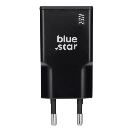 Įkroviklis Blue Star Slim GaN 25W USB-C/USB-A juodas