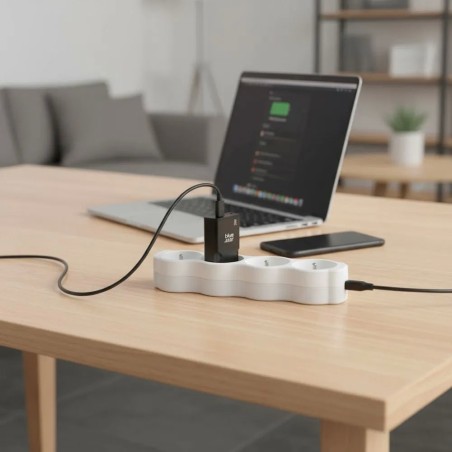 Įkroviklis Blue Star Slim GaN 25W USB-C/USB-A juodas